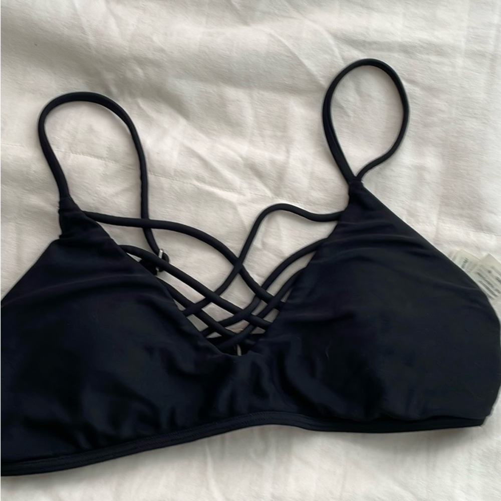 Hollister Black Crisscross Bikini Top ladies Xsmall